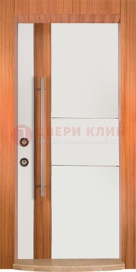 Белая входная дверь c МДФ панелью ЧД-09 в частный дом